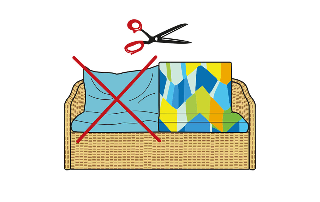 Outdoor cushion and mattress repair and restoration